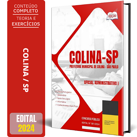 Apostila Prefeitura de Colina SP 2024 - Oficial Administrativo I