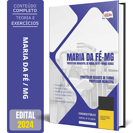 Apostila Prefeitura de Maria da Fé MG 2024 - Professor Regente de Turma - Professor Municipal