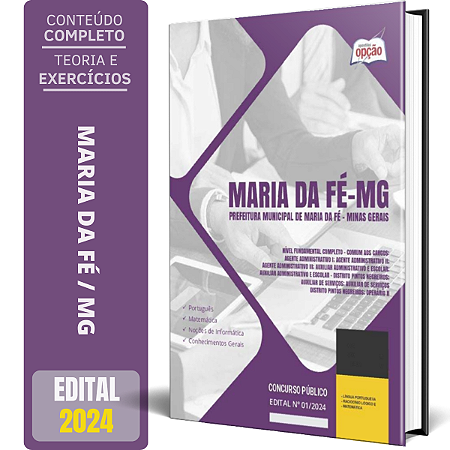Apostila Prefeitura de Maria da Fé MG 2024 - Nível Fundamental Completo