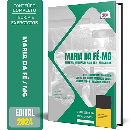Apostila Prefeitura de Maria da Fé MG 2024 - Nível Fundamental Incompleto