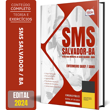 Apostila SMS Salvador 2024 - Enfermeiro SAUEF/SAMU