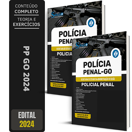 Apostila Polícia Penal GO 2024 - Policial Penal de Goiás - PP GO