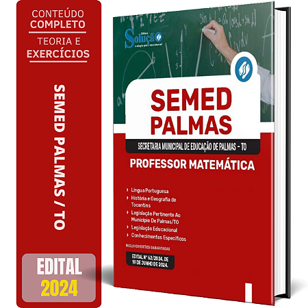 Apostila SEMED Palmas TO 2024 - Professor Matemática