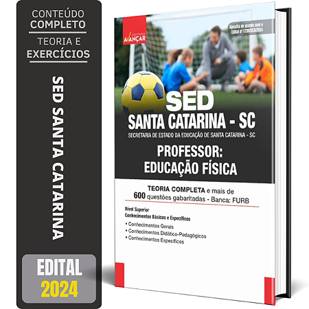 Apostila Sed Santa Catarina Sc 2024 - Professor Educação Física