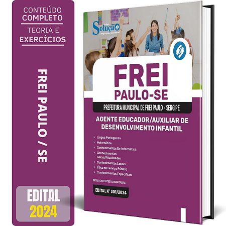 Apostila Prefeitura de Frei Paulo SE 2024 - Agente Educador/Auxiliar de Desenvolvimento Infantil