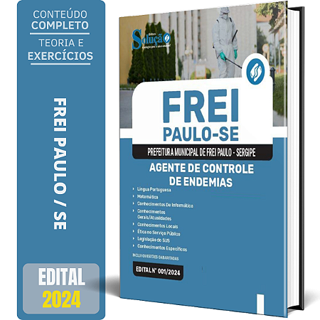 Apostila Prefeitura de Frei Paulo SE 2024 - Agente de Controle de Endemias