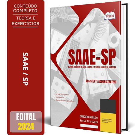 Apostila SAAE Aparecida 2024 - Assistente Administrativo
