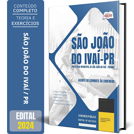 Apostila Prefeitura de São João do Ivaí PR 2024 - Agente de Combate às Endemias
