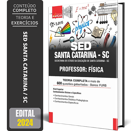 Apostila Sed - Santa Catarina Sc 2024 - Professor Física