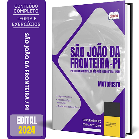 Apostila Prefeitura de São João da Fronteira PI 2024 - Motorista
