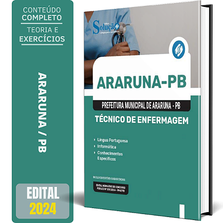 Apostila Prefeitura de Araruna PB 2024 - Técnico de Enfermagem