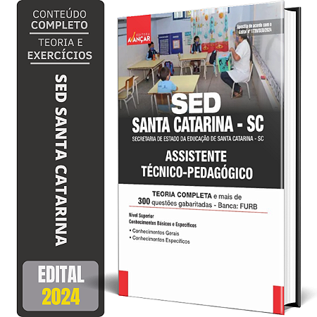 Apostila Sed Santa Catarina Sc 2024 - Assistente Técnico Pedagógico