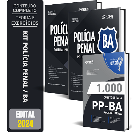 Kit Apostila + Testes Polícia Penal BA Agente Penitenciário 2024