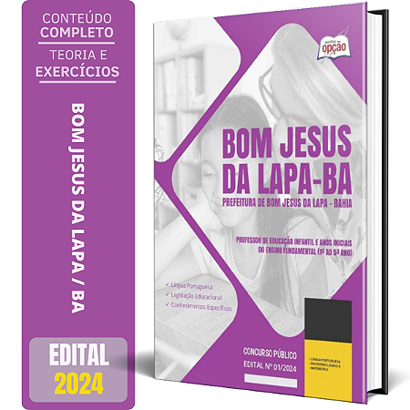 Apostila Prefeitura de Bom Jesus da Lapa BA 2024 - Professor de Educação Infantil e Anos Iniciais Fundamental