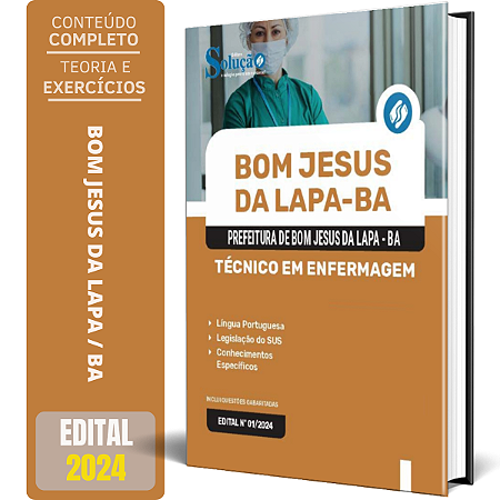 Apostila Prefeitura de Bom Jesus da Lapa BA 2024 - Técnico em Enfermagem
