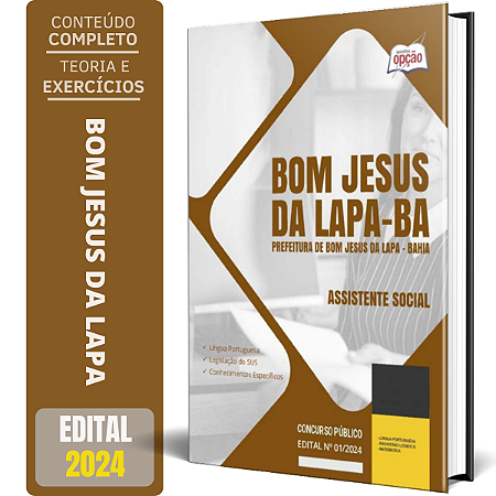 Apostila Prefeitura de Bom Jesus da Lapa BA 2024 - Assistente Social