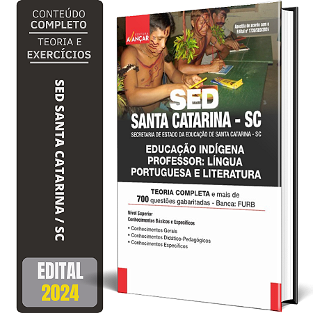 Apostila Sed Santa Catarina Sc Indígena 2024 - Língua Portuguesa