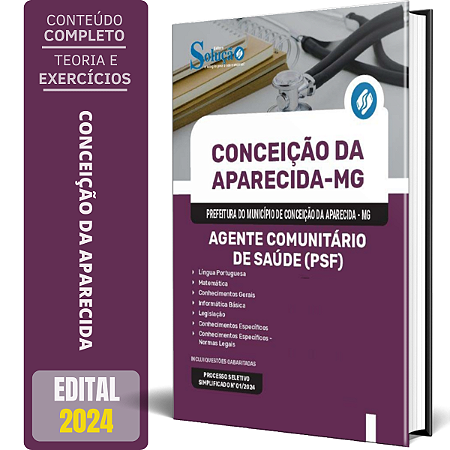 Apostila Prefeitura de Conceição da Aparecida MG 2024 - Agente Comunitário de Saúde (PSF)
