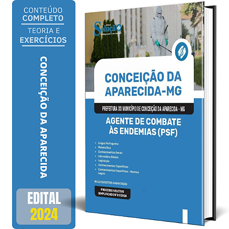 Apostila Prefeitura de Conceição da Aparecida MG 2024 - Agente de Combate às Endemias (PSF)