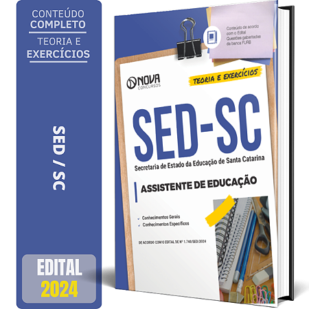 Apostila SED-SC 2024 - Assistente de Educação