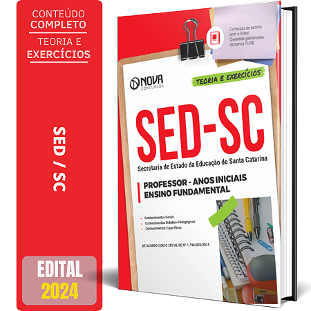 Apostila SED SC 2024 - Professor Anos Iniciais - Ensino Fundamental