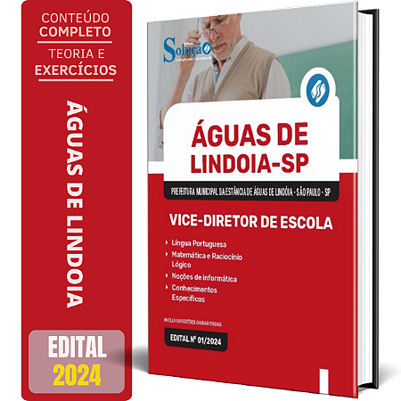 Apostila Prefeitura da Estância de Águas De Lindóia SP 2024 Vice-Diretor de Escola