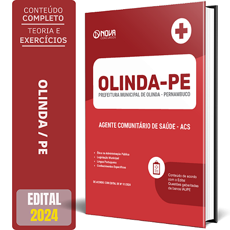 Apostila Prefeitura de Olinda PE 2024 - Agente Comunitário de Saúde - ACS