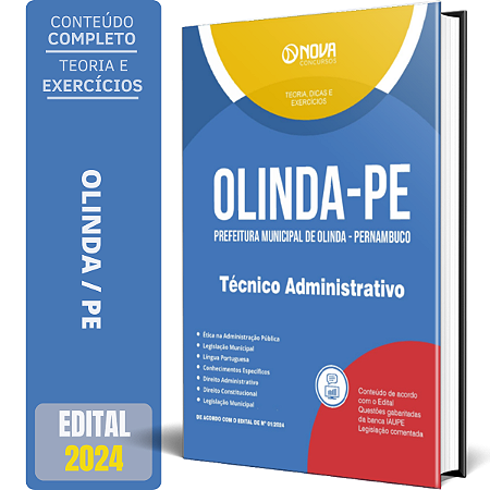 Apostila Prefeitura de Olinda PE 2024 - Técnico Administrativo