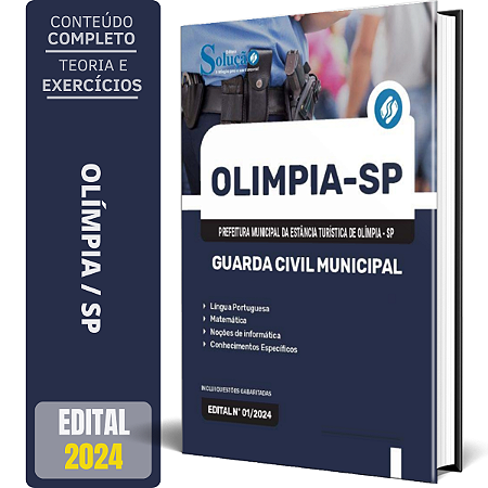 Apostila Prefeitura de Olímpia SP 2024 - Guarda Civil Municipal