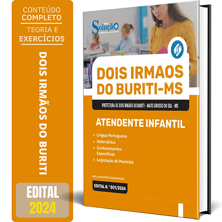 Apostila Prefeitura de Dois Irmãos do Buriti MS 2024 - Atendente Infantil
