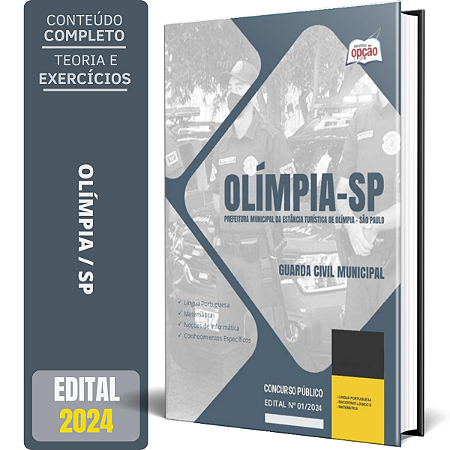 Apostila Prefeitura de Olímpia SP 2024 - Guarda Civil Municipal