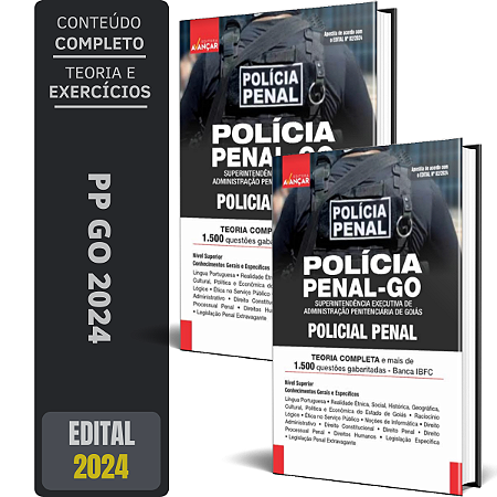 Apostila PP GO 2024 - Polícia Penal De Goiás - Policial Penal - 100% Impressa