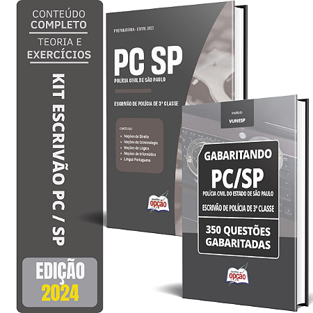 Kit Apostila Escrivão De Polícia Pc Sp + Apostila De Exercícios