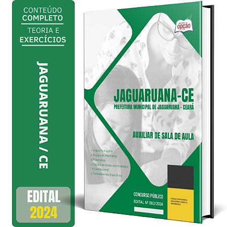 Apostila Prefeitura de Jaguaruana CE 2024 - Auxiliar de Sala de Aula