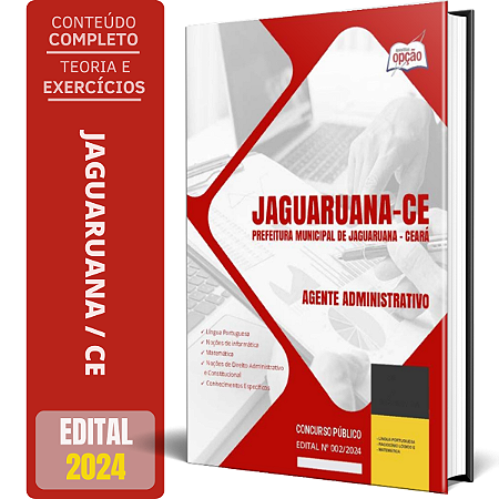 Apostila Prefeitura de Jaguaruana CE 2024 - Agente Administrativo