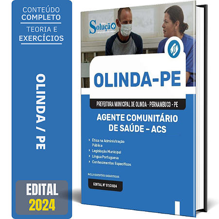 Apostila Prefeitura de Olinda PE 2024 - Agente Comunitário de Saúde - ACS