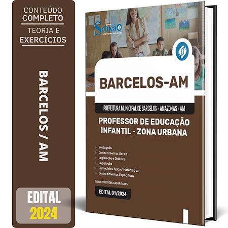 Apostila Prefeitura de Barcelos AM 2024 - Professor de Educação Infantil - Zona Urbana