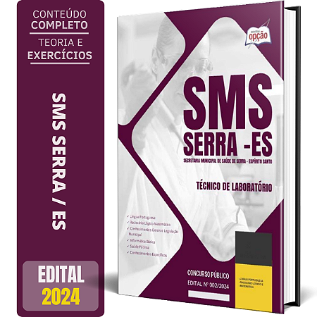 Apostila SMS Serra ES 2024 - Técnico de Laboratório