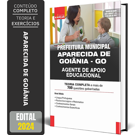 Apostila Aparecida De Goiânia 2024 - Agente De Apoio Educacional