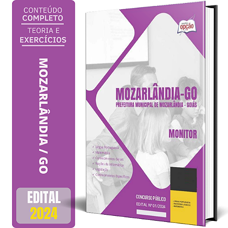 Apostila Prefeitura de Mozarlândia GO 2024 - Monitor