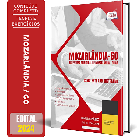 Apostila Prefeitura de Mozarlândia GO 2024 - Assistente Administrativo