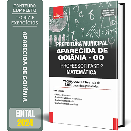 Apostila Professor Matemática Aparecida De Goiânia 2024
