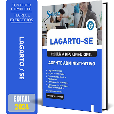 Apostila Prefeitura de Lagarto SE 2024 - Agente Administrativo