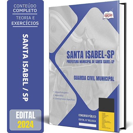 Apostila Prefeitura de Santa Isabel SP 2024 - Guarda Civil Municipal