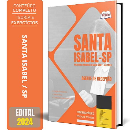 Apostila Prefeitura de Santa Isabel SP 2024 - Agente de Recepção
