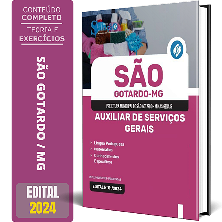 Apostila Prefeitura de São Gotardo MG 2024 - Auxiliar de Serviços Gerais