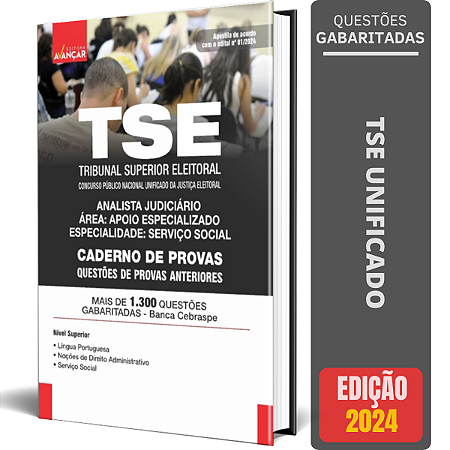 Caderno de Questões TSE Unificado 2024 - Serviço Social - 1300 Testes