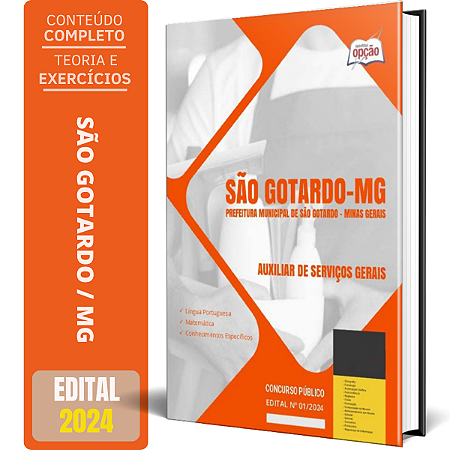 Apostila Prefeitura de São Gotardo MG 2024 - Auxiliar de Serviços Gerais