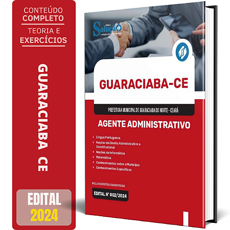 Apostila Prefeitura de Guaraciaba do Norte CE 2024 - Agente Administrativo