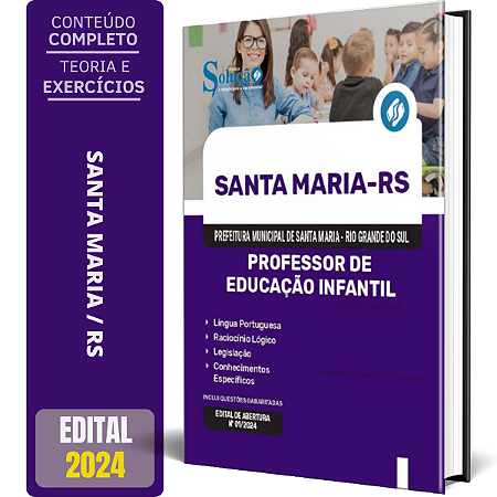 Apostila Prefeitura de Santa Maria RS 2024 - Professor de Educação Infantil